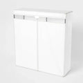 60" Wide Covered Storage Closet White - Brightroom™: Portable Garment Rack, Steel Frame, Adult Assembly Required
