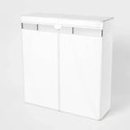 60" Wide Covered Storage Closet White - Brightroom™: Portable Garment Rack, Steel Frame, Adult Assembly Required