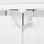 Armoire de rangement couverte de 60 po de large, blanche, porte-vêtements portable avec cadre en acier et housse zippée