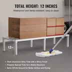 Support de stockage en aluminium, grille de sol commerciale 60 x 20 pour aliments, hauteur de 12 po du sol, capacité de 1 800 lb, entièrement soudé