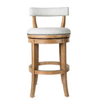 Tabouret de bar pivotant avec revêtement en tissu, hauteur d'assise 79 cm