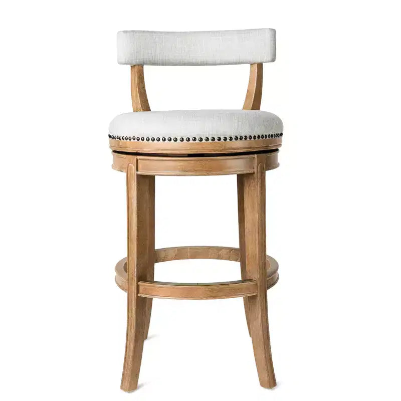 Swivel Bar Stool with Fabric Upholstery, 31" Seat Height
