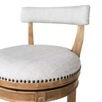Tabouret de bar pivotant avec revêtement en tissu, hauteur d'assise 79 cm