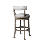 Tabouret de bar pivotant avec revêtement en tissu, hauteur d'assise 79 cm