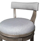 Tabouret de bar pivotant avec revêtement en tissu, hauteur d'assise 79 cm