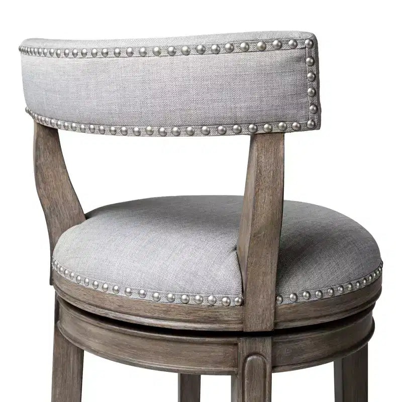 Swivel Bar Stool with Fabric Upholstery, 31" Seat Height