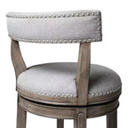 Tabouret de bar pivotant avec revêtement en tissu, hauteur d'assise 79 cm
