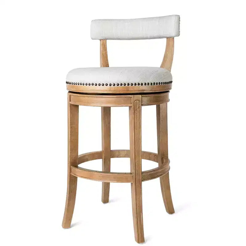 Swivel Bar Stool with Fabric Upholstery, 31" Seat Height