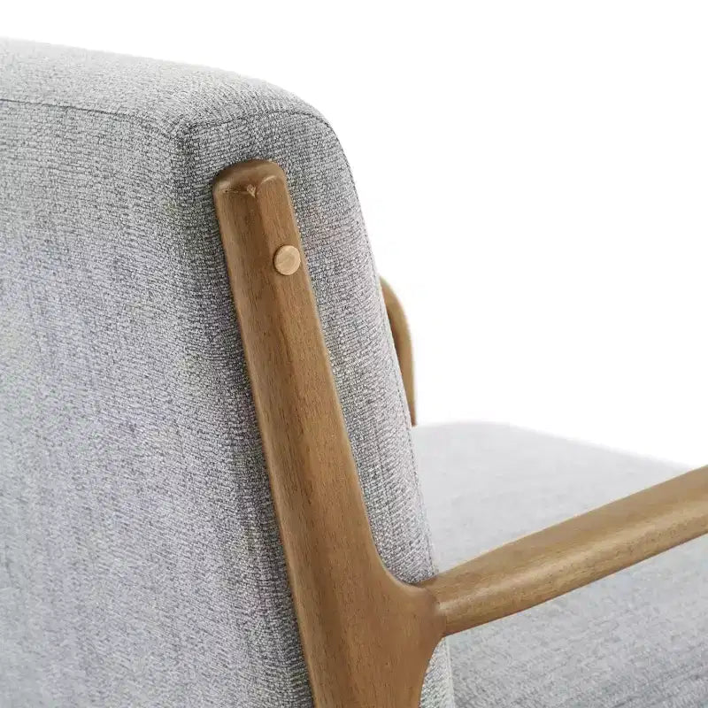 Leisure Accent Chair with Comfy Upholstery, Solid Wood Mid-Century Stylish Reading Armchair for Living Room Bedroom Waiting Room