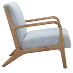 Fauteuil d'appoint avec rembourrage confortable, fauteuil de lecture élégant en bois massif de style Mid-Century pour salon, chambre à coucher, salle d'attente