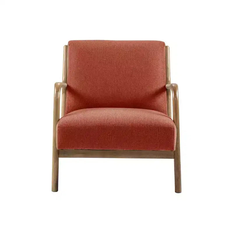 Leisure Accent Chair with Comfy Upholstery, Solid Wood Mid-Century Stylish Reading Armchair for Living Room Bedroom Waiting Room