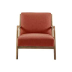 Fauteuil d'appoint avec rembourrage confortable, fauteuil de lecture élégant en bois massif de style Mid-Century pour salon, chambre à coucher, salle d'attente