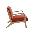 Fauteuil d'appoint avec rembourrage confortable, fauteuil de lecture élégant en bois massif de style Mid-Century pour salon, chambre à coucher, salle d'attente