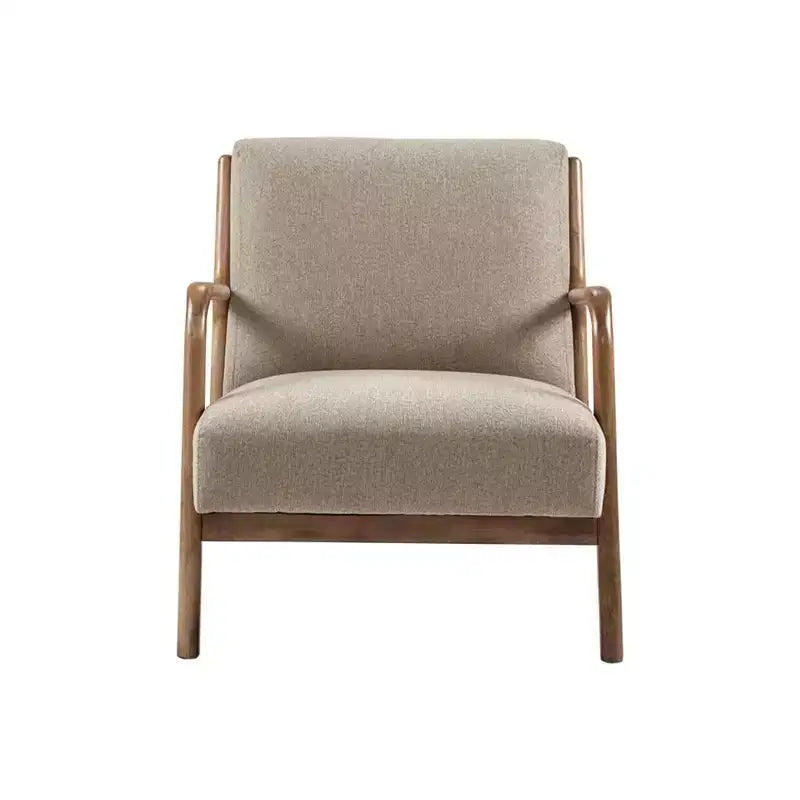Leisure Accent Chair with Comfy Upholstery, Solid Wood Mid-Century Stylish Reading Armchair for Living Room Bedroom Waiting Room