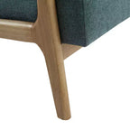 Fauteuil d'appoint avec rembourrage confortable, fauteuil de lecture élégant en bois massif de style Mid-Century pour salon, chambre à coucher, salle d'attente