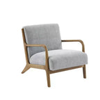 Fauteuil d'appoint avec rembourrage confortable, fauteuil de lecture élégant en bois massif de style Mid-Century pour salon, chambre à coucher, salle d'attente