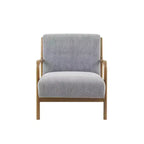 Fauteuil d'appoint avec rembourrage confortable, fauteuil de lecture élégant en bois massif de style Mid-Century pour salon, chambre à coucher, salle d'attente