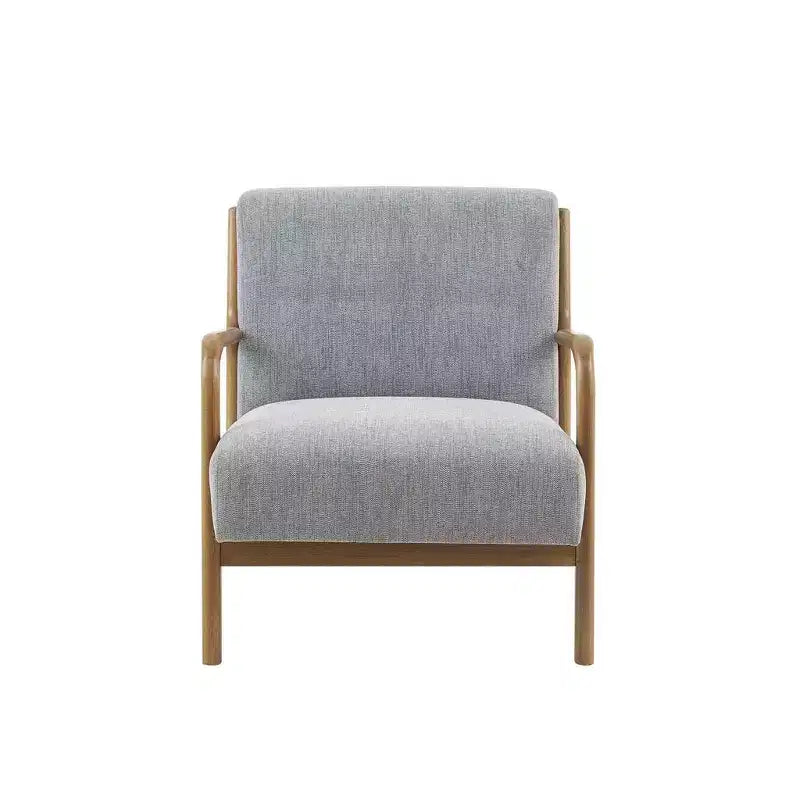 Leisure Accent Chair with Comfy Upholstery, Solid Wood Mid-Century Stylish Reading Armchair for Living Room Bedroom Waiting Room