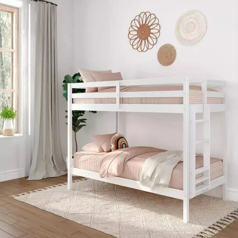Bunk Bed for Kids, Twin over Twin, Engineered Wood, 400 lb Capacity per Bunk