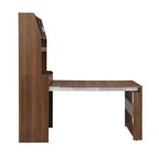Buffet avec huche et table pliante de 33,5 po, unité de rangement 2-en-1 peu encombrante pour petits espaces