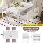 Buffet avec huche et table pliante de 33,5 po, unité de rangement 2-en-1 peu encombrante pour petits espaces