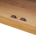 Buffet de rangement 4 portes avec portes vitrées, design rétro arqué
