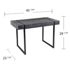 Bureau compact - Noir - SEI