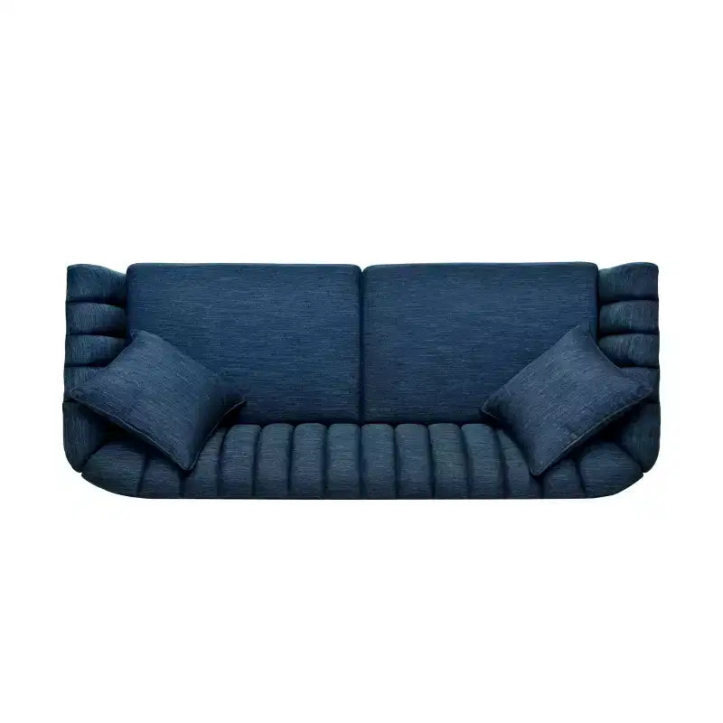 GDFStudio Shorey Contemporary 3-Seater Upholstered Sofa with Tufted Channel Stitch Design