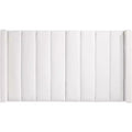 55 Downing Street Trent Channel Tufted White Fabric Queen Hanging Headboard