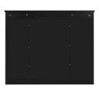 Armoire à pharmacie rectangulaire en MDF avec miroir, charnières à fermeture douce, 8 étagères, noire, 35 po L x 28 po H