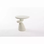 Table d'appoint décorative élégante, Table d'appoint en fibre de verre avec piédestal pour salon, chambre à coucher, chambre d'amis
