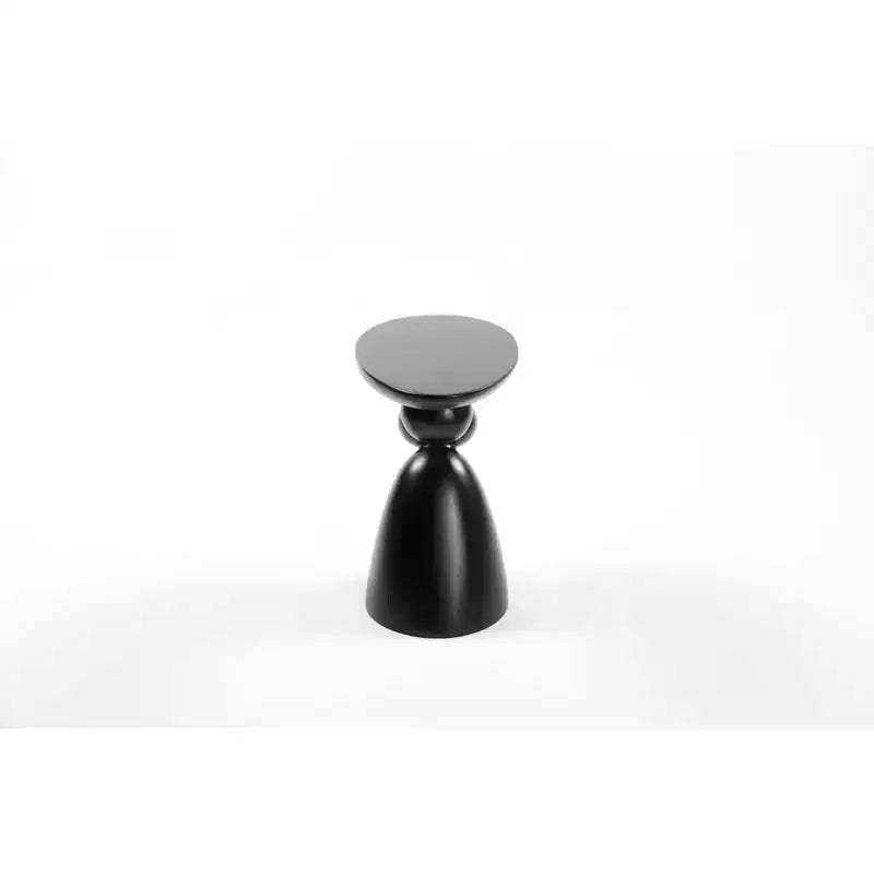 Elegant Decorative End Table, Fiberglass Side Table with Pedestal for Living Room, Bedroom, Guestroom
