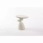 Table d'appoint décorative élégante, Table d'appoint en fibre de verre avec piédestal pour salon, chambre à coucher, chambre d'amis