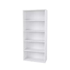 Bibliothèque étagère en bois de 134,1 cm de hauteur avec 5 tablettes réglables
