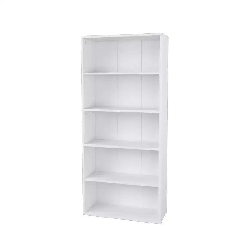 52.83 in. Tall Wood 5-Shelf Etagere Bookcase with Adjustable Shelves