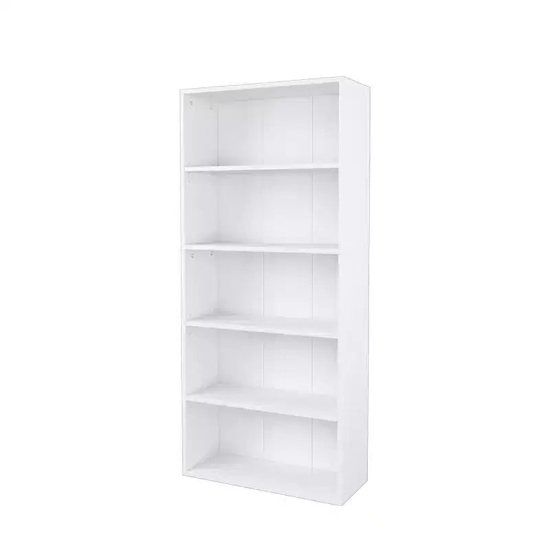 52.83 in. Tall Wood 5-Shelf Etagere Bookcase with Adjustable Shelves