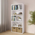 Bibliothèque étagère en bois de 134,1 cm de hauteur avec 5 tablettes réglables