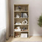 Bibliothèque étagère en bois de 134,1 cm de hauteur avec 5 tablettes réglables