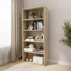 Bibliothèque étagère en bois de 134,1 cm de hauteur avec 5 tablettes réglables