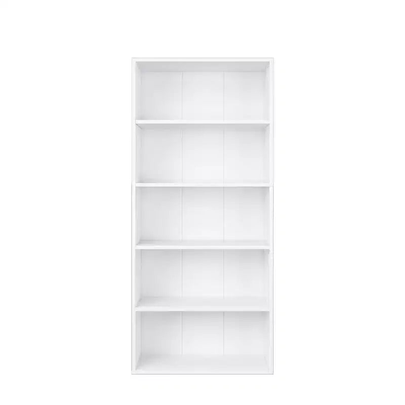 52.83 in. Tall Wood 5-Shelf Etagere Bookcase with Adjustable Shelves