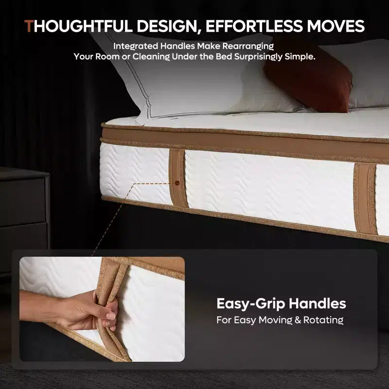 10" Twin Mattress, Hybrid Spring Memory Foam Mattress in a Box, Cooling Medium Firm, Pressure Relief