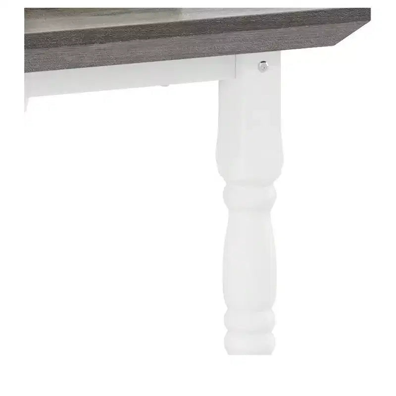 Wooden Retro Square Side Table with 2-Tier Open Shelves For Bedroom Living Room Storage Organizer, White