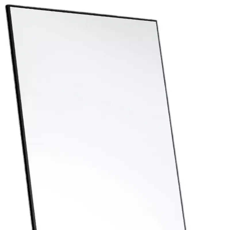 63" Black Metal Freestanding and Wall Mount Framed Full Length Mirror
