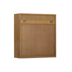 Armoire murale bohème moderne à 2 portes avec bois massif et façades cannelées contemporaines