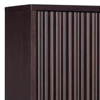 Armoire murale bohème moderne à 2 portes avec bois massif et façades cannelées contemporaines