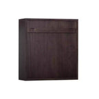 Armoire murale bohème moderne à 2 portes avec bois massif et façades cannelées contemporaines