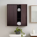 Teamson Home Tremolo Modern Boho 2-Door Wall Cabinet with Solid Wood & Contemporary Fluted Fronts