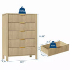 Petits espaces, commode à 5 tiroirs cannelée, style ferme moderne, meuble en bois pour chambre à coucher