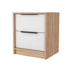 Table de chevet élégante et fonctionnelle à 2 tiroirs pour chambre à coucher ou salon