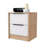 Table de chevet élégante et fonctionnelle à 2 tiroirs pour chambre à coucher ou salon